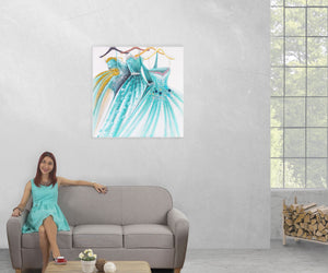 Ölgemälde 3D Kleider handgemaltes Ölbild ~ 90x90m