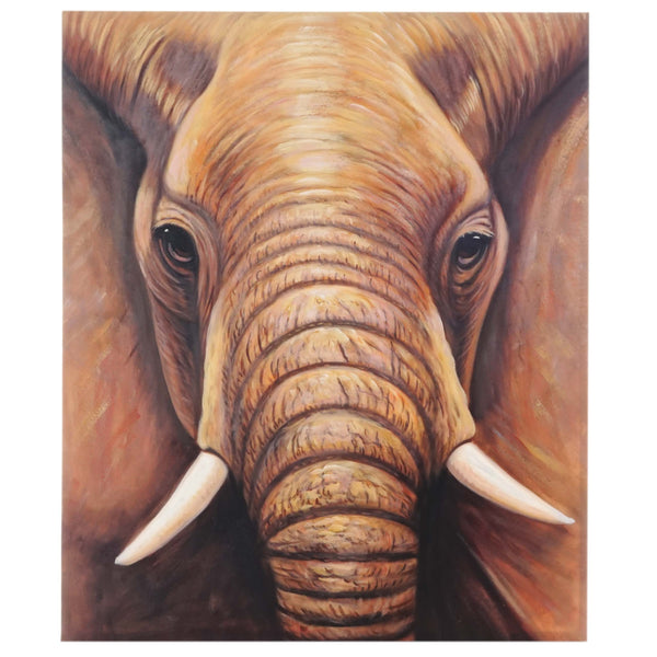Ölgemälde Elefant, handgemaltes Ölbild ~ 120x100cm