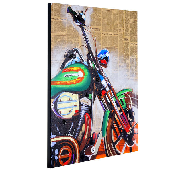 Ölgemälde Motorrad 100% handgemaltes Ölbild ~ 100x80cm