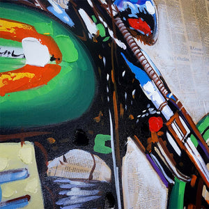 Ölgemälde Motorrad 100% handgemaltes Ölbild ~ 100x80cm