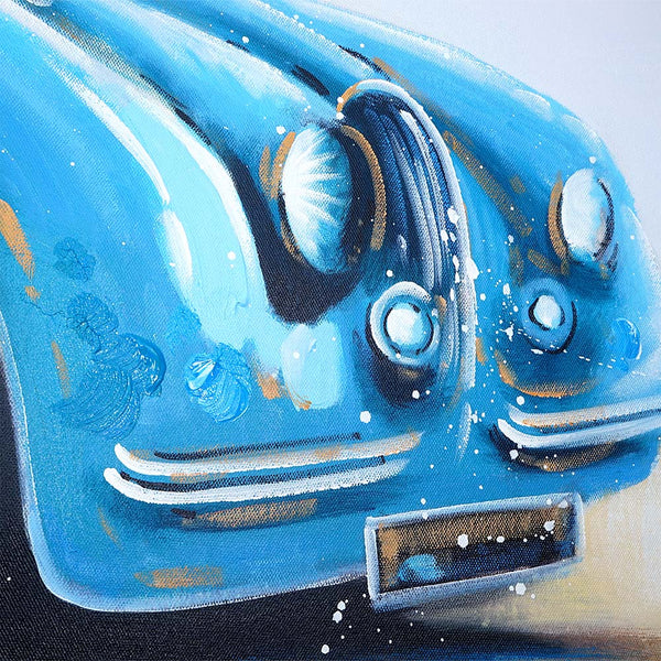Ölgemälde Oldtimer 100% handgemaltes Ölbild 140x80cm