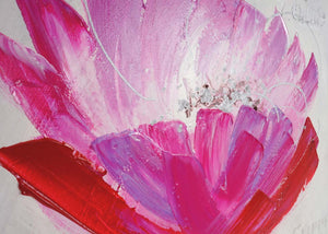 Ölgemälde Orchidee, handgemaltes Ölbild ~ 100x50cm