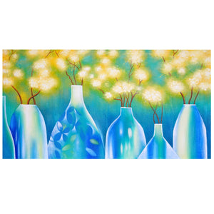 Ölgemälde Vasen,100% handgemaltes Ölbild 135x70cm