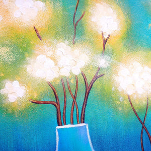 Ölgemälde Vasen,100% handgemaltes Ölbild 135x70cm