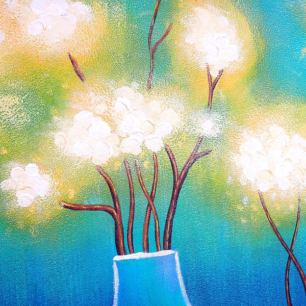 Ölgemälde Vasen,100% handgemaltes Ölbild 135x70cm