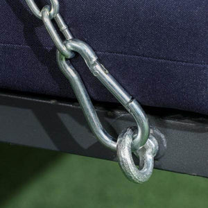 Hollywoodschaukel, für 3 Personen, verstellbares Sonnendach, bis 270 kg, dunkelblau