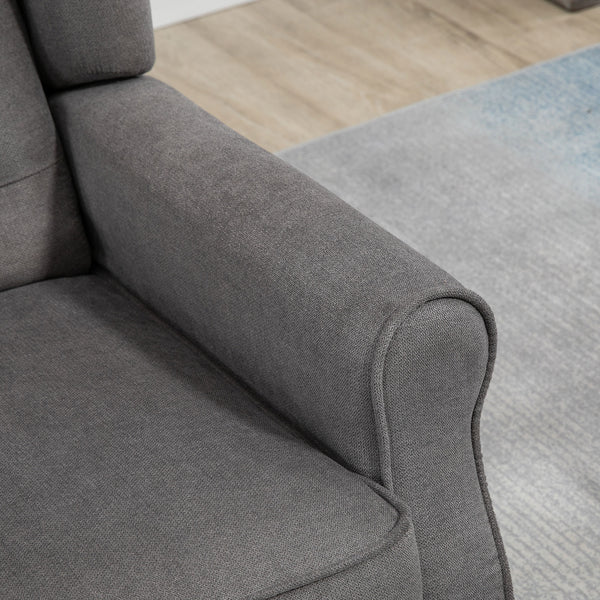 Ohrensessel im Vintage-Design Dunkelgrau