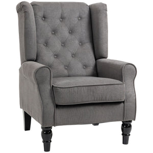 Ohrensessel im Vintage-Design Dunkelgrau