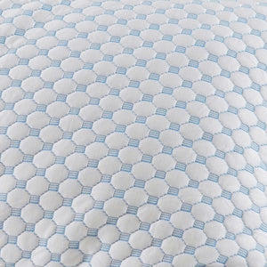 Orthopädisches Kopfkissen kühlend 71 x 51 cm weiss/blau