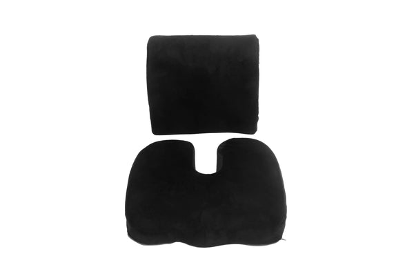 Orthopädisches Sitzkissen und Rückenkissen 2er Set schwarz