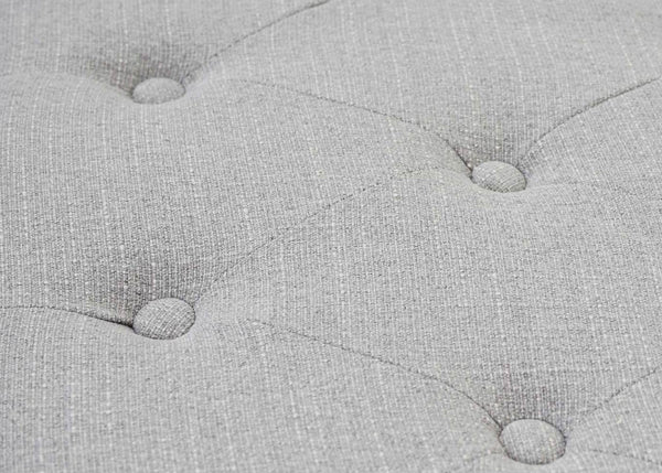 Ottomane Sitzhocker Chesterfield Fussablage grau