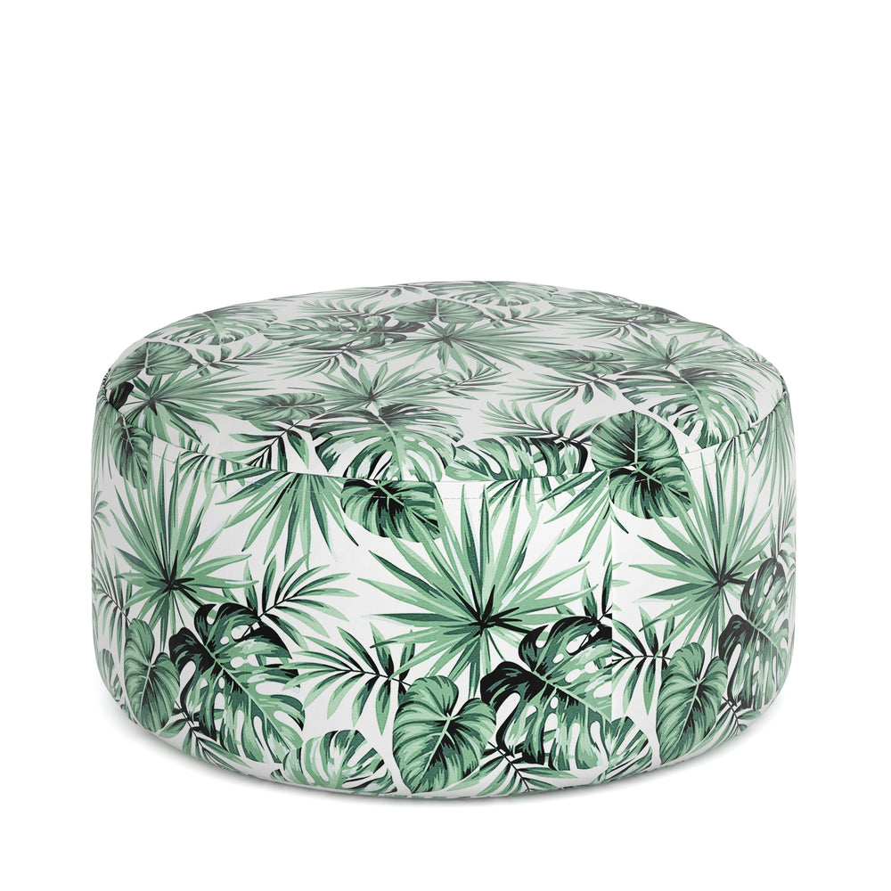 Pouf gonfiabile da esterno PATTY motivo a foglie verde