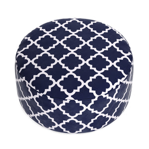 Outdoor Pouf aufblasbar PATTY dunkelblau/weiss
