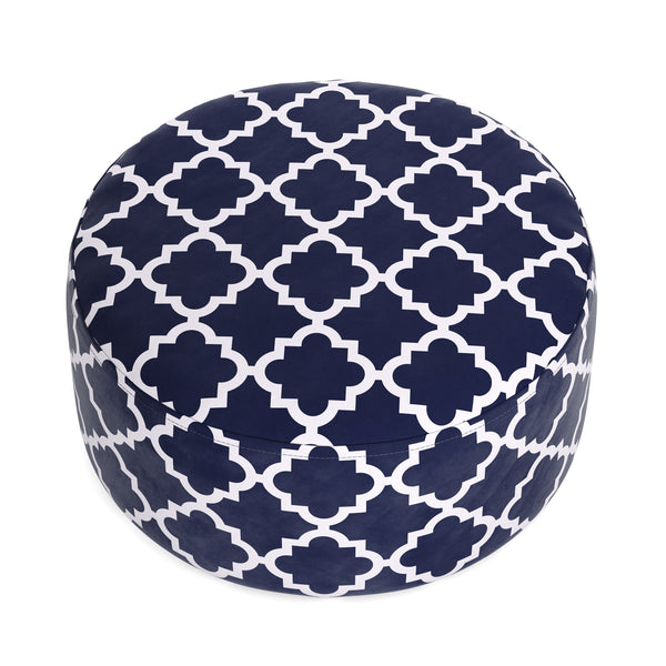 Outdoor Pouf aufblasbar PATTY dunkelblau/weiss