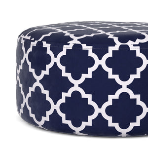 Outdoor Pouf aufblasbar PATTY dunkelblau/weiss