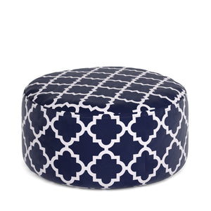 Outdoor Pouf aufblasbar PATTY dunkelblau/weiss