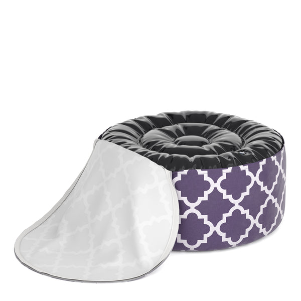 Outdoor Pouf aufblasbar PATTY taupe/weiss