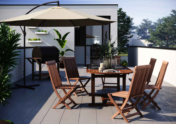 Parasol, cantilever parasol, 350cm, white