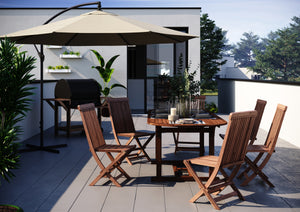 Gartenstuhl aus Akazienholz 2er Set