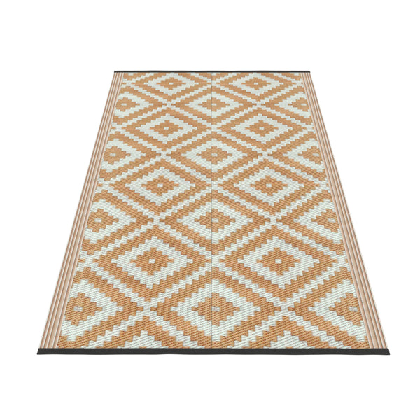 Tappeto da esterno KALUA 150 x 90 cm beige/bianco