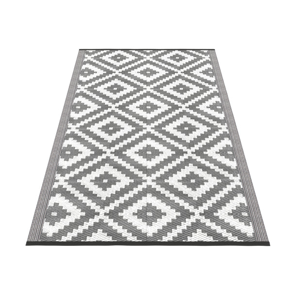 Tappeto da esterno KALUA 150 x 90 cm grigio/bianco