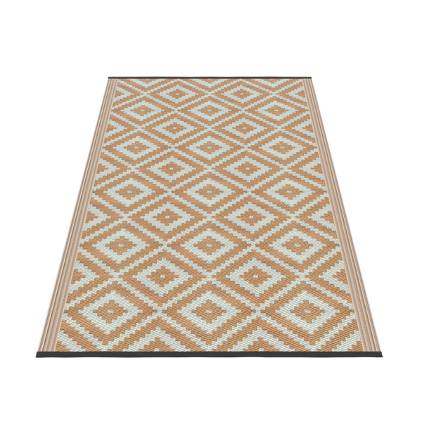 Tappeto da esterno KALUA 180 x 120 cm beige/bianco