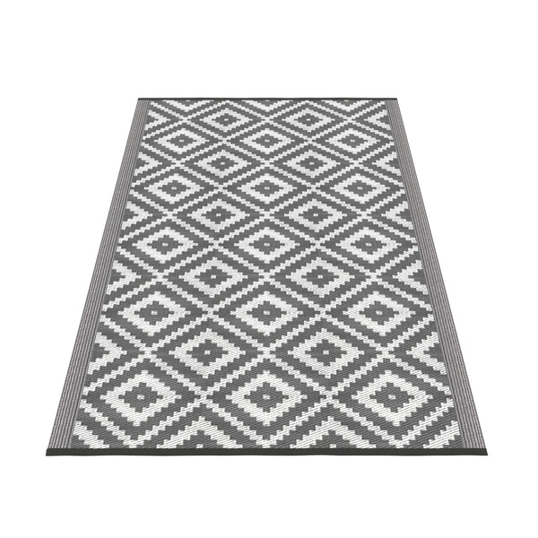 Outdoor Teppich KALUA 240 x 150 cm grau/weiss