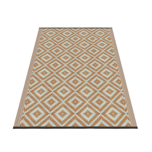 Outdoor Teppich KALUA 270 x 180 cm beige/weiss
