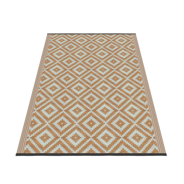Outdoor Teppich KALUA 270 x 180 cm beige/weiss