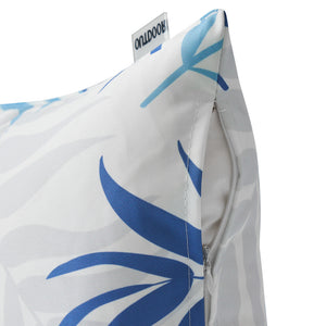 Outdoorkissen LEAF blau/grau 45 x 45 cm