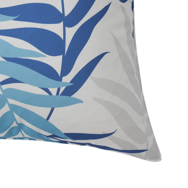 Outdoorkissen LEAF blau/grau 45 x 45 cm