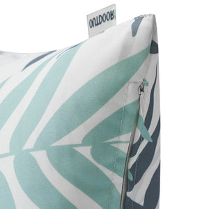 Outdoorkissen LEAF mint/grau 45 x 45 cm