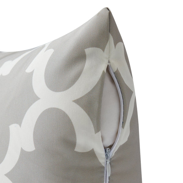 Outdoorkissen PATI grau/weiss 45 x 45 cm