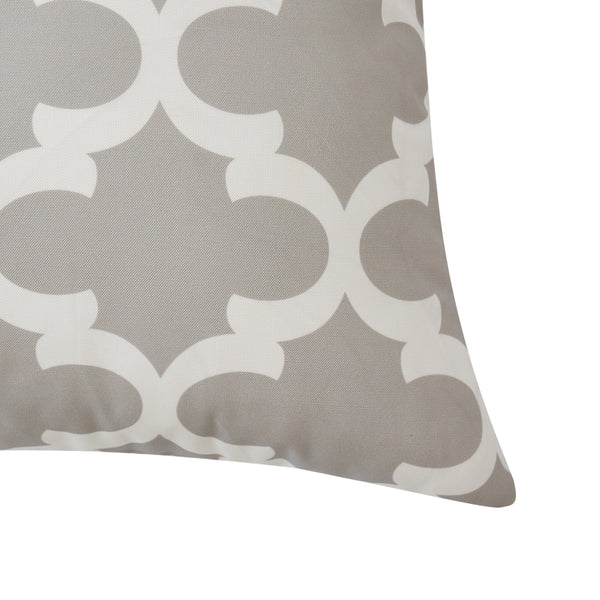 Outdoorkissen PATI grau/weiss 45 x 45 cm