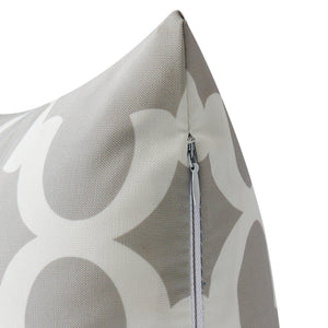 Outdoorkissen PATI grau/weiss 45 x 45 cm