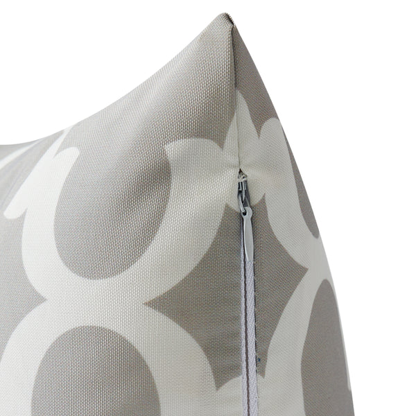 Outdoorkissen PATI grau/weiss 45 x 45 cm