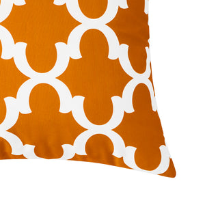 Outdoorkissen PATI orange/weiss 45 x 45 cm