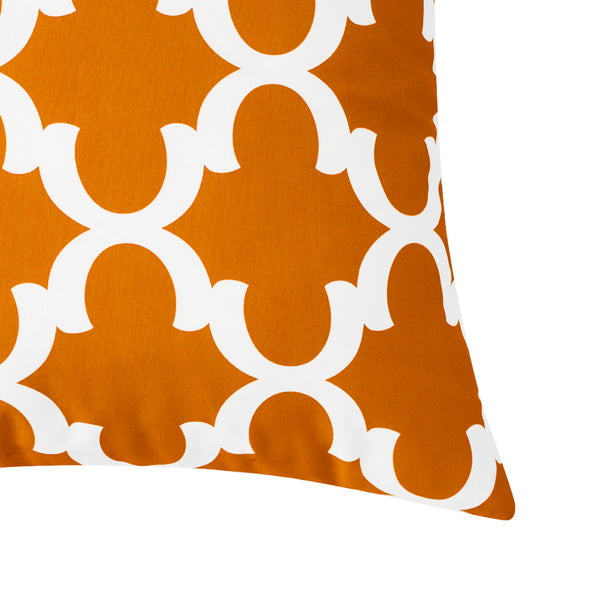 Outdoorkissen PATI orange/weiss 45 x 45 cm