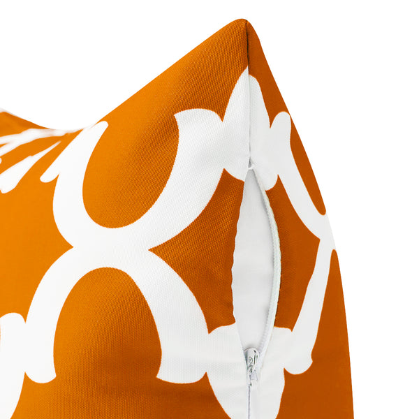 Outdoorkissen PATI orange/weiss 45 x 45 cm