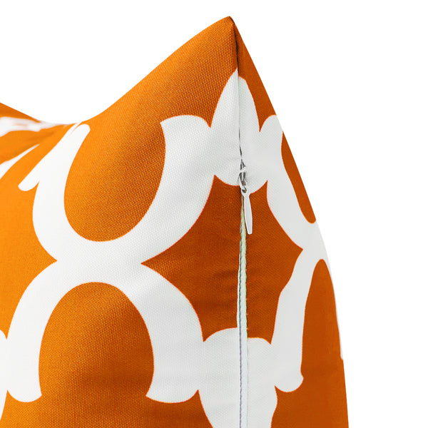 Outdoorkissen PATI orange/weiss 45 x 45 cm