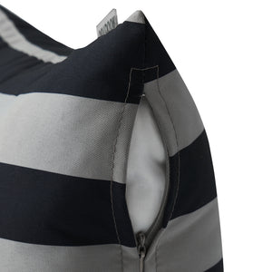 Outdoorkissen SILAS grau/schwarz 50 x 30 cm