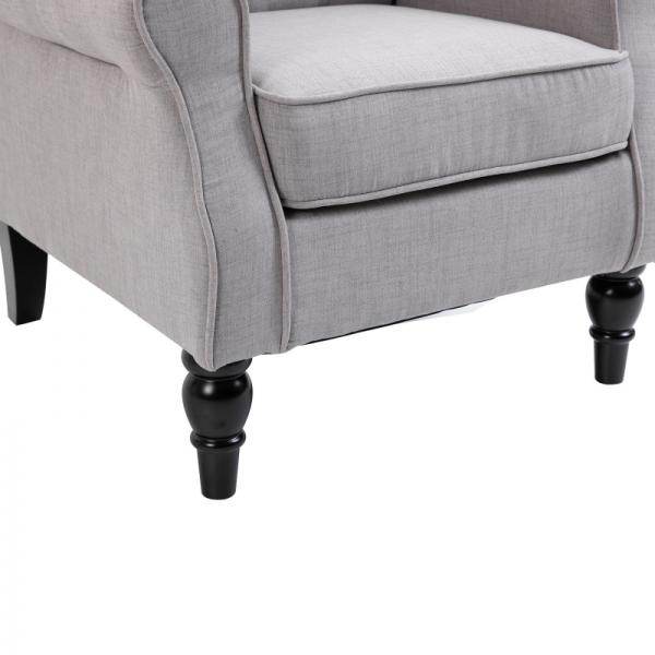 Einzelsessel Relaxsessel Ohrensessel Akzentsessel mit Tufting Polyester Grau