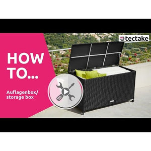 Auflagenbox Kuusamo natur/dunkelgrau