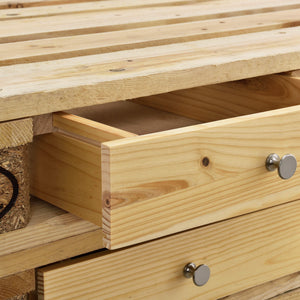Schublade 1x für Europaletten-Möbeln DIY Holz Natur