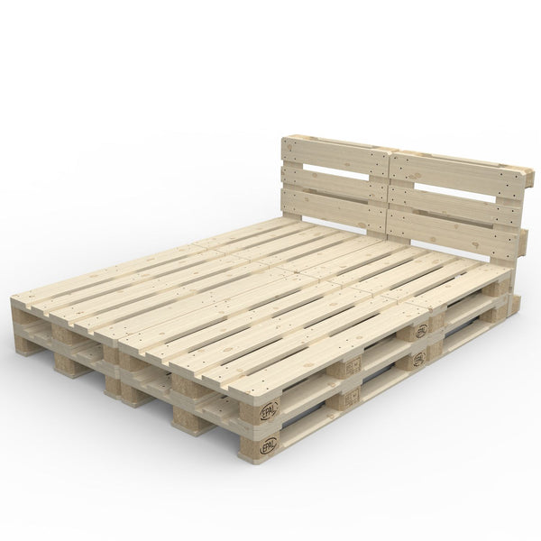 Palettenbett mit Kopfteil 160 x 200 cm