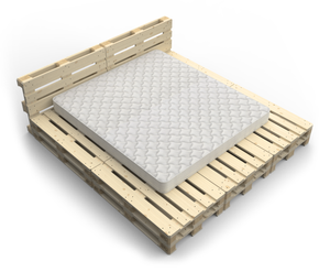 Palettenbett 240 x 240 cm Komplett-Set