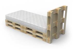 Palettenbett Komplett-Set 90 x 200 cm