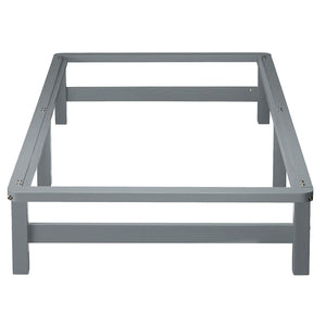 Palettenbett Holzbett 90x200cm Massivholz Grau
