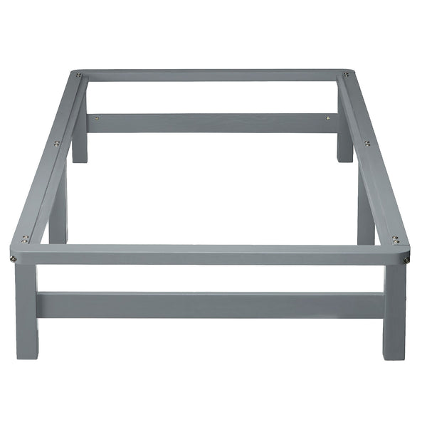 Palettenbett Holzbett 90x200cm Massivholz Grau