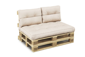 Ensemble de coussins en palette, 3 pièces, beige